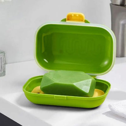 Leak-Proof Travel Soap Container with Sealed Case for Camping and Travel