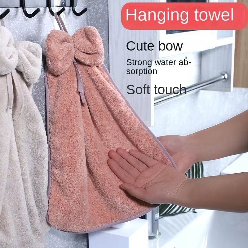 Microfiber Kitchen Hand Towel – Coral Velvet Bath Towel for Bathroom, Spa, and Beach Use
