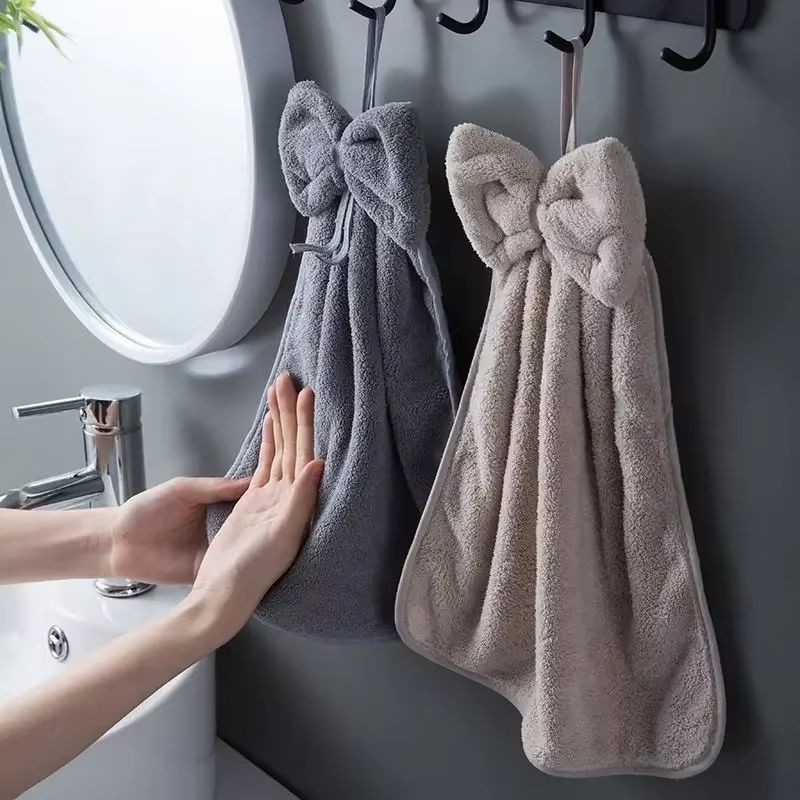 Microfiber Kitchen Hand Towel – Coral Velvet Bath Towel for Bathroom, Spa, and Beach Use