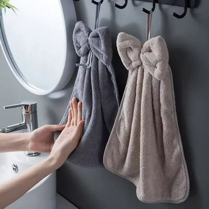 Microfiber Kitchen Hand Towel – Coral Velvet Bath Towel for Bathroom, Spa, and Beach Use