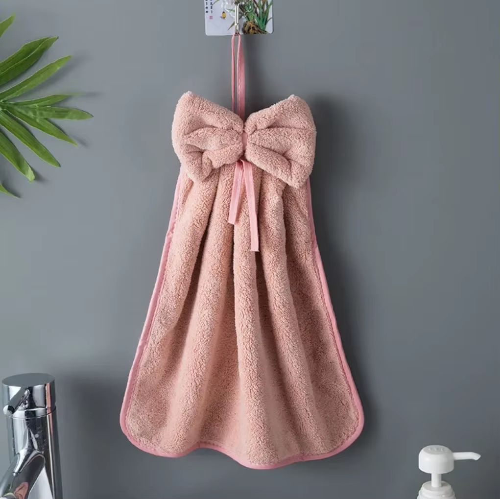 Microfiber Kitchen Hand Towel – Coral Velvet Bath Towel for Bathroom, Spa, and Beach Use