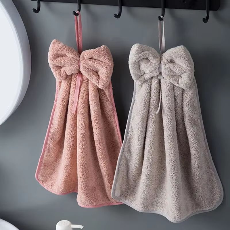Microfiber Kitchen Hand Towel – Coral Velvet Bath Towel for Bathroom, Spa, and Beach Use