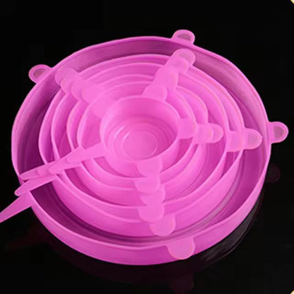 EcoSeal Silicone Stretch-Lid Set – 6-Piece Universal Food Covers