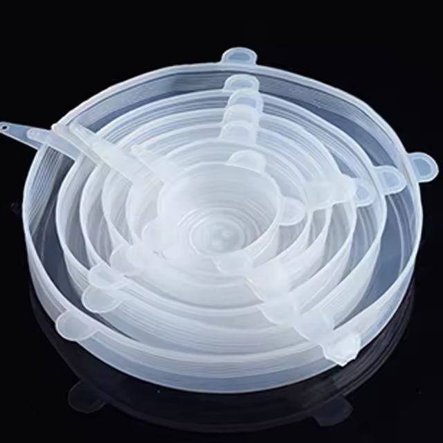 EcoSeal Silicone Stretch-Lid Set – 6-Piece Universal Food Covers
