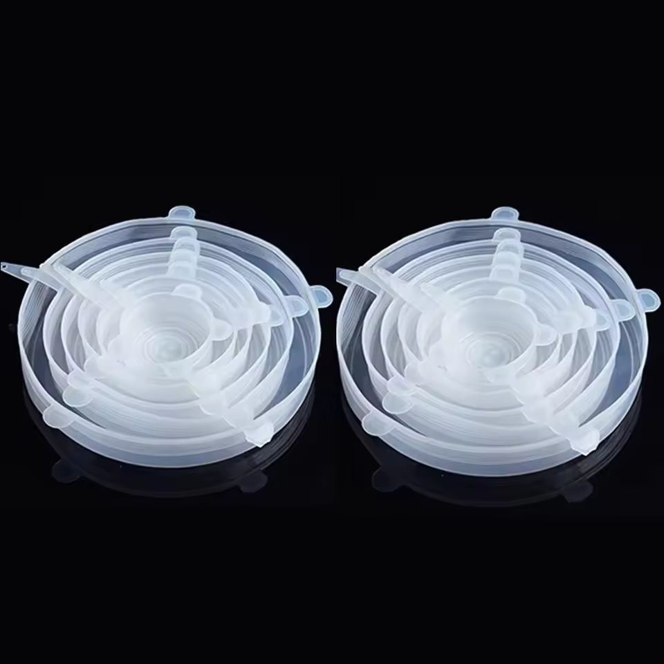 EcoSeal Silicone Stretch-Lid Set – 6-Piece Universal Food Covers