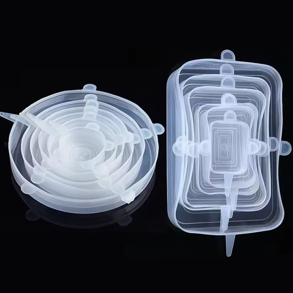 EcoSeal Silicone Stretch-Lid Set – 6-Piece Universal Food Covers
