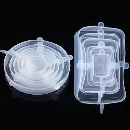 EcoSeal Silicone Stretch-Lid Set – 6-Piece Universal Food Covers