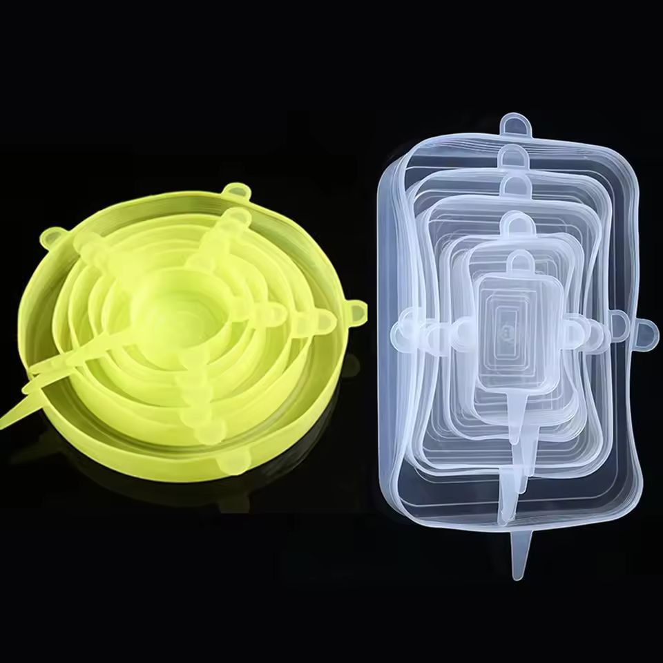 EcoSeal Silicone Stretch-Lid Set – 6-Piece Universal Food Covers