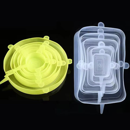 EcoSeal Silicone Stretch-Lid Set – 6-Piece Universal Food Covers