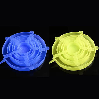 EcoSeal Silicone Stretch-Lid Set – 6-Piece Universal Food Covers