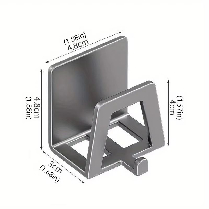 Stainless Steel Adhesive Sponge Holder – Rustproof Sink Caddy Organizer for Fast Drying