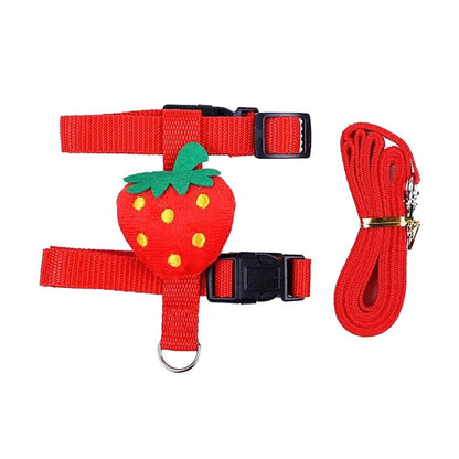 Rabbit Cat Harness and Leash Set Adjustable Pet Lead for Small Animals