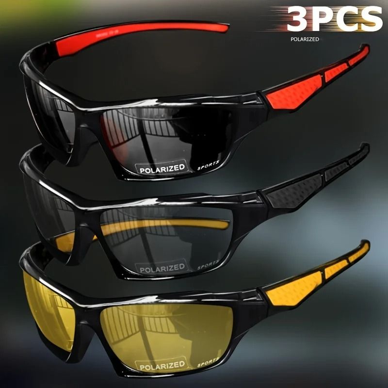 Sports Polarized Sunglasses Lightweight Night Vision for Men Cycling Driving Fishing
