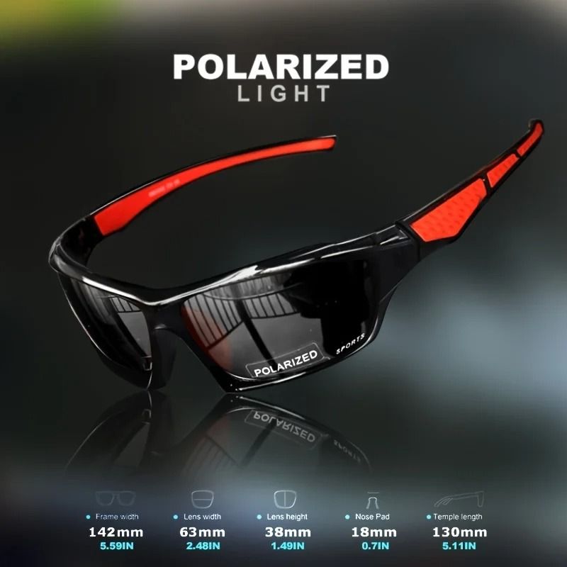 Sports Polarized Sunglasses Lightweight Night Vision for Men Cycling Driving Fishing