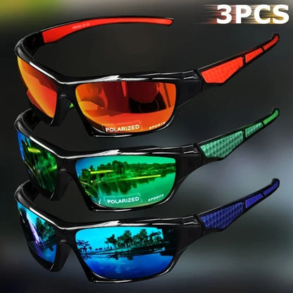 Sports Polarized Sunglasses Lightweight Night Vision for Men Cycling Driving Fishing