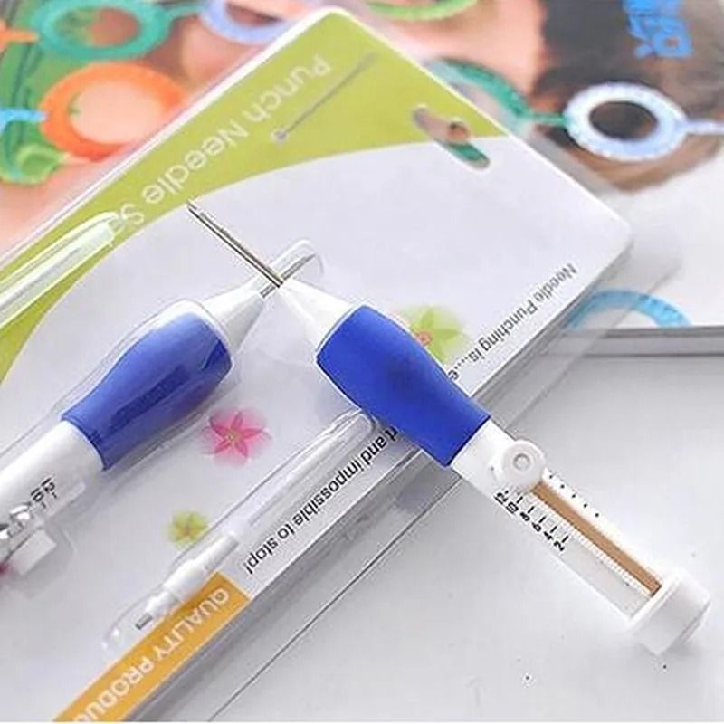 Embroidery Punch Needle Kit Stitching Tool Set Magic Needle Pen for DIY Sewing