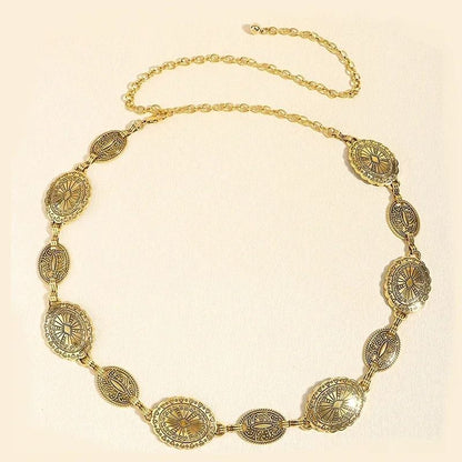 Retro Metal Waist Chain Belt for Women
