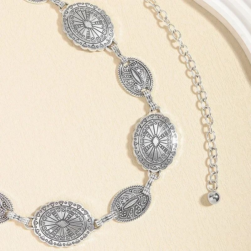 Retro Metal Waist Chain Belt for Women