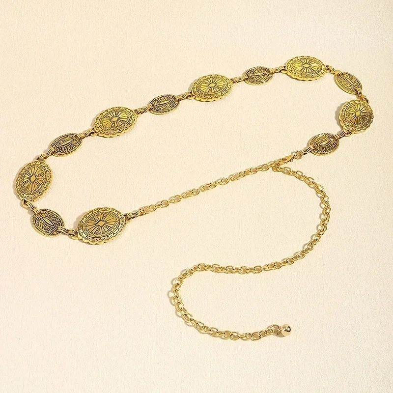 Retro Metal Waist Chain Belt for Women