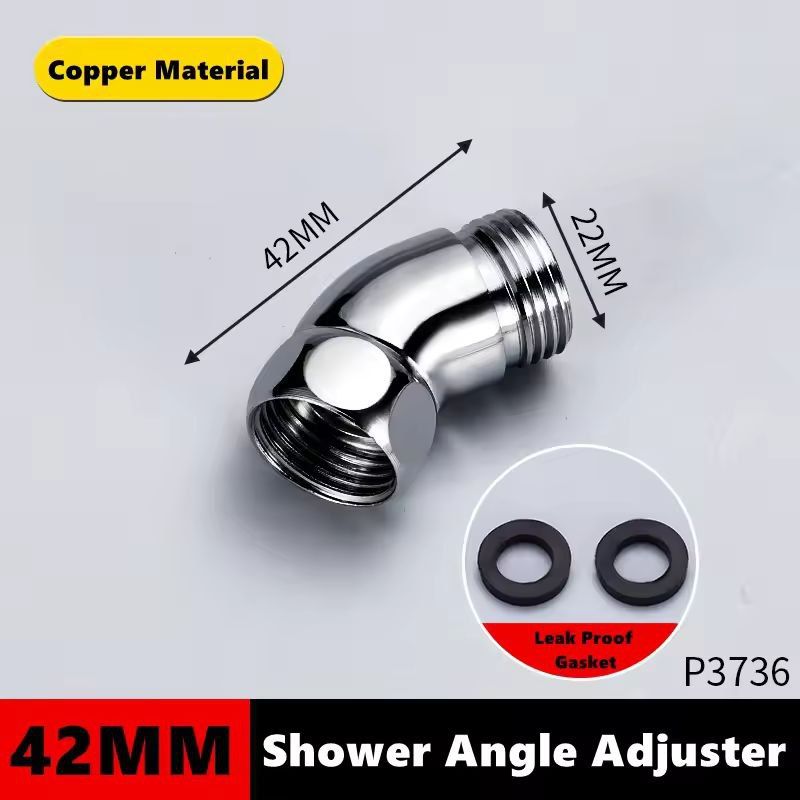 Adjusta-Tilt Premium Shower Arm Elbow – Universal 135° Angle Adapter for Handheld & Top-Spray Heads