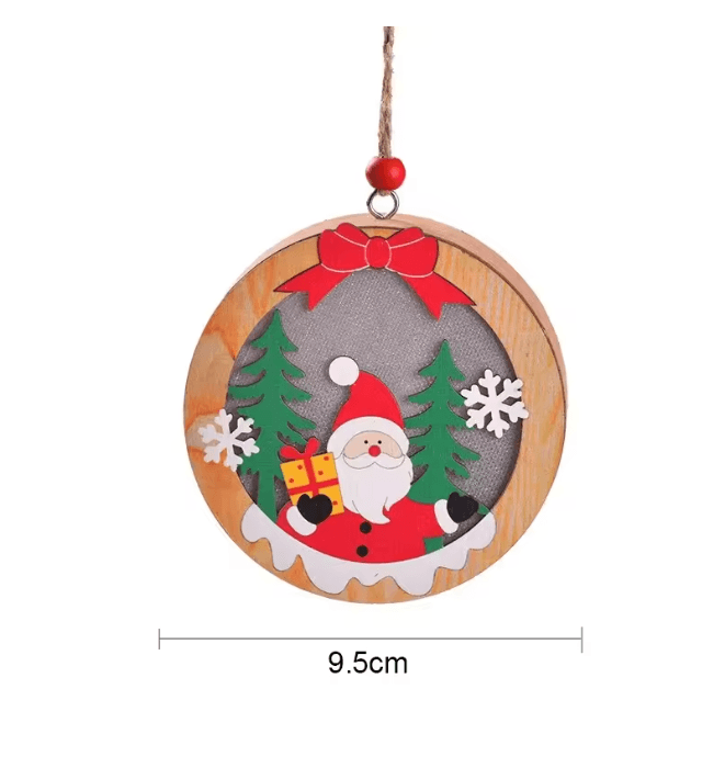 Festive Glow LED Christmas Pendant Ornament Set