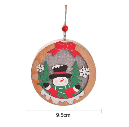 Festive Glow LED Christmas Pendant Ornament Set
