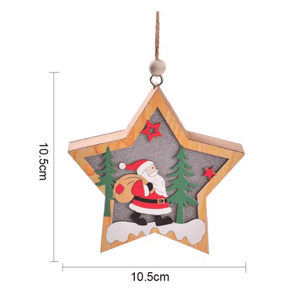 Festive Glow LED Christmas Pendant Ornament Set