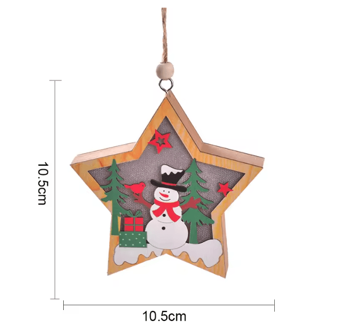 Festive Glow LED Christmas Pendant Ornament Set