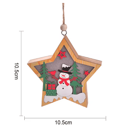 Festive Glow LED Christmas Pendant Ornament Set