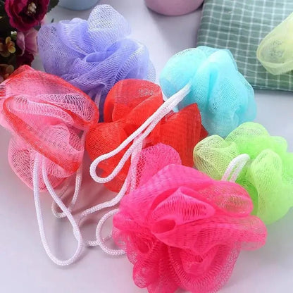 Bath and Shower Mesh Loofah Puff Set – 10 Piece Random Color Pack