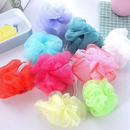 Bath and Shower Mesh Loofah Puff Set – 10 Piece Random Color Pack