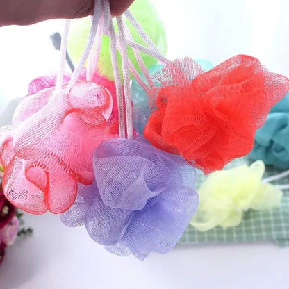 Bath and Shower Mesh Loofah Puff Set – 10 Piece Random Color Pack