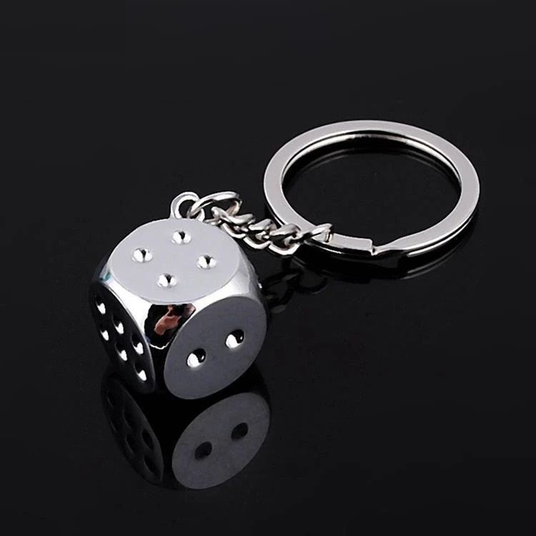 Metal Dice Key Chain For Personality Style And Gift Giving