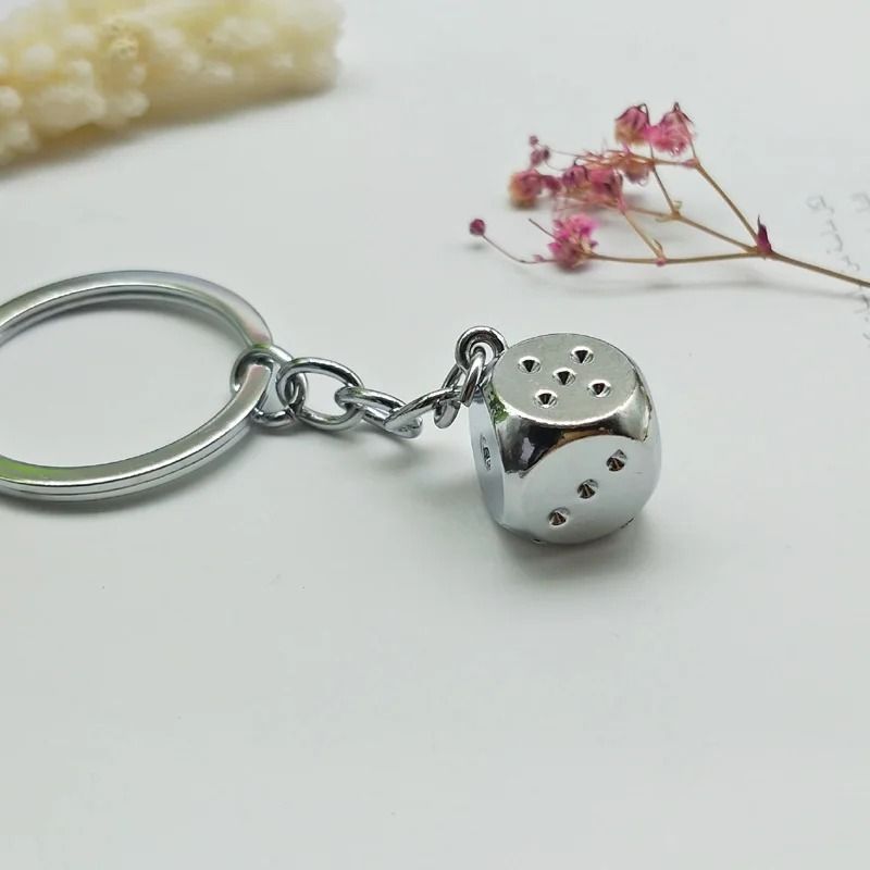 Metal Dice Key Chain For Personality Style And Gift Giving