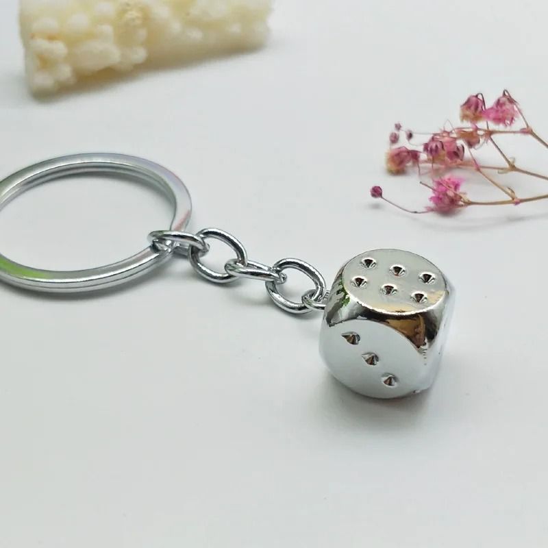 Metal Dice Key Chain For Personality Style And Gift Giving