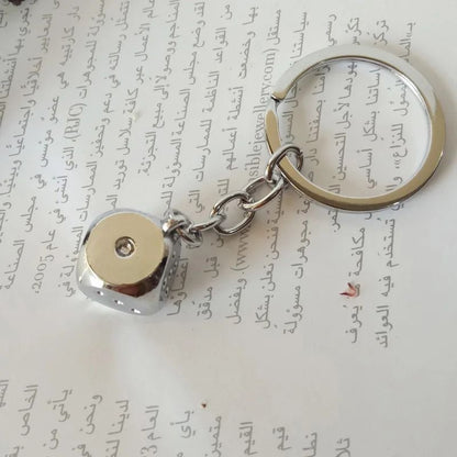 Metal Dice Key Chain For Personality Style And Gift Giving