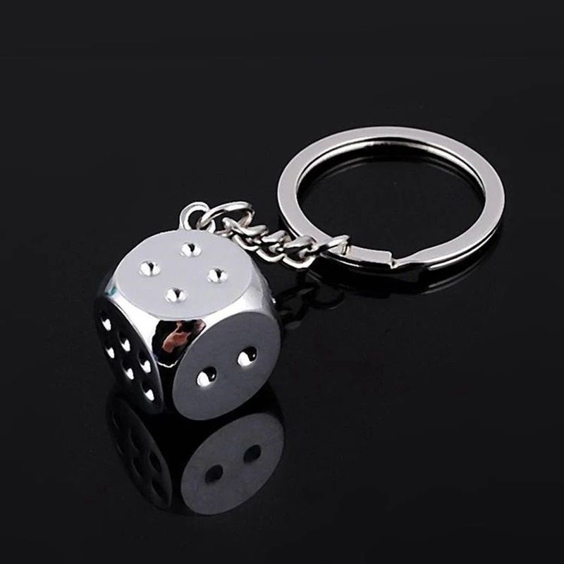Metal Dice Key Chain For Personality Style And Gift Giving