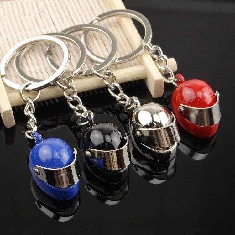 Metal Motorcycle Helmet Key Chain For Car and Bag Accessories