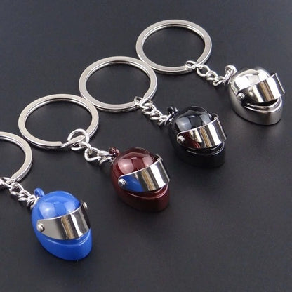 Metal Motorcycle Helmet Key Chain For Car and Bag Accessories
