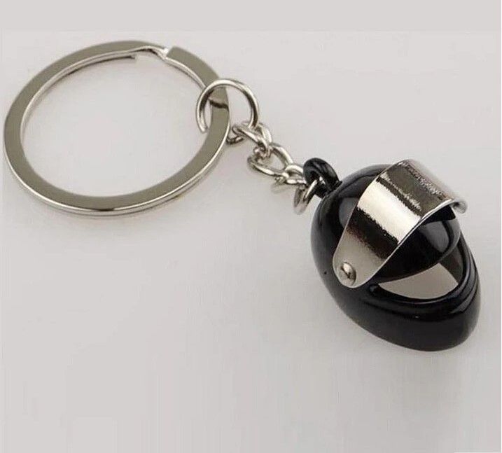 Metal Motorcycle Helmet Key Chain For Car and Bag Accessories