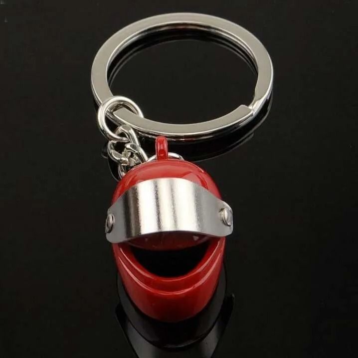 Metal Motorcycle Helmet Key Chain For Car and Bag Accessories