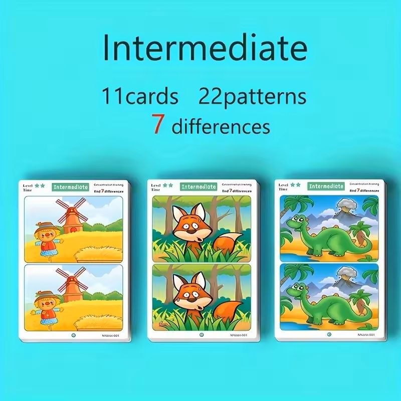 Interactive Training Card Set – Observation, Logic & Thinking Skill Development Puzzle Cards for Kids