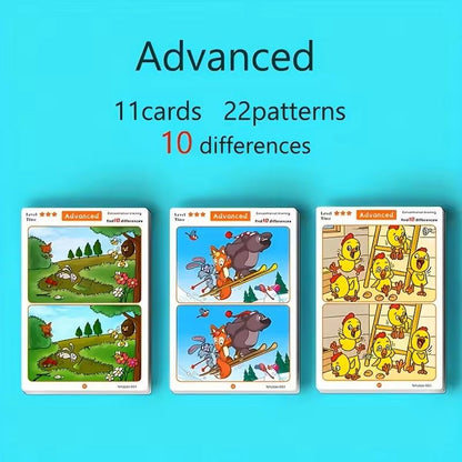 Interactive Training Card Set – Observation, Logic & Thinking Skill Development Puzzle Cards for Kids