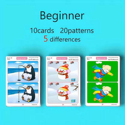 Interactive Training Card Set – Observation, Logic & Thinking Skill Development Puzzle Cards for Kids