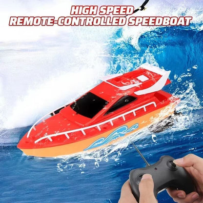 Mini RC High Speed Boat Waterproof Remote Control Racing Toy for Kids