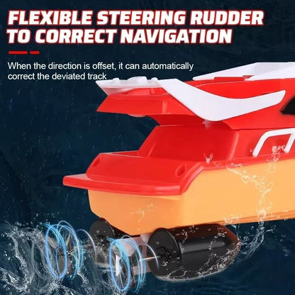 Mini RC High Speed Boat Waterproof Remote Control Racing Toy for Kids