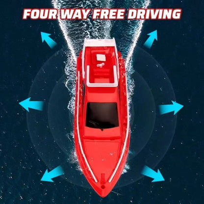 Mini RC High Speed Boat Waterproof Remote Control Racing Toy for Kids