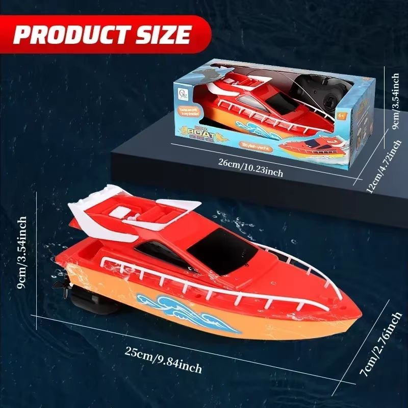 Mini RC High Speed Boat Waterproof Remote Control Racing Toy for Kids
