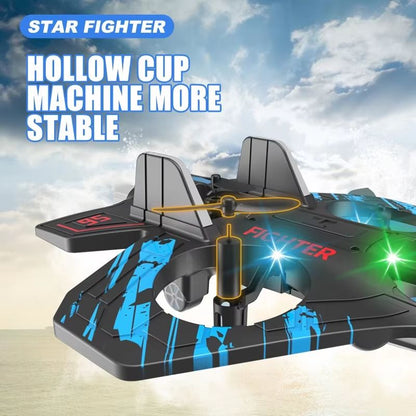 RC Fighter Jet Drone Mini Remote Control Stunt Airplane With LED Lights