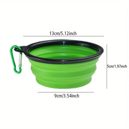 Dog Folding Travel Bowl Portable Silicone Food And Water Bowl For Outdoor Use